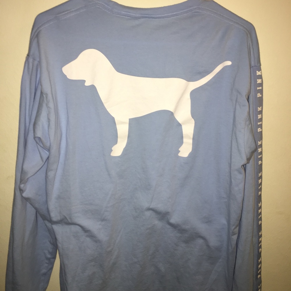 Pink log sleeve tee shirt